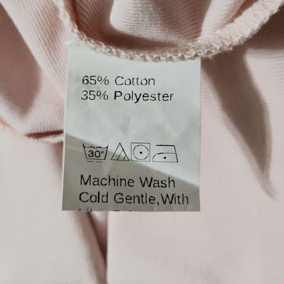 Romwe Pink Cropped Roundneck Short Sleeve Button-Down Shirt - Picture 9 of 10